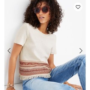 Madewell Medina Fringed Sweater Tee